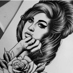 Amy Winehouse, amy winehouse drawing, drawing, tattoo design, salla zombie tattoo, zombie tattoo helsinki,