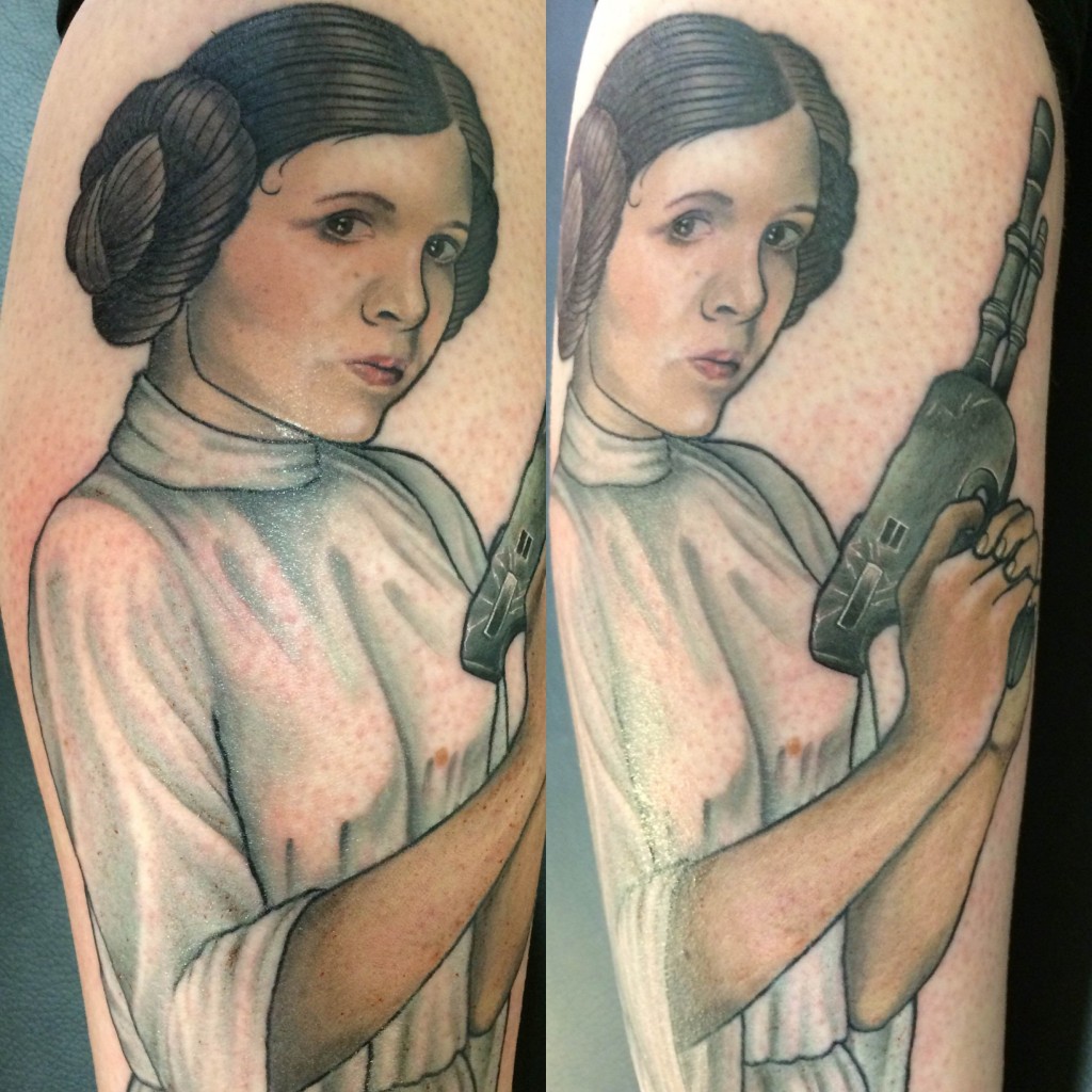 Princess Leia tattoo star wars color tattoo prinsessa Leia tatuointi