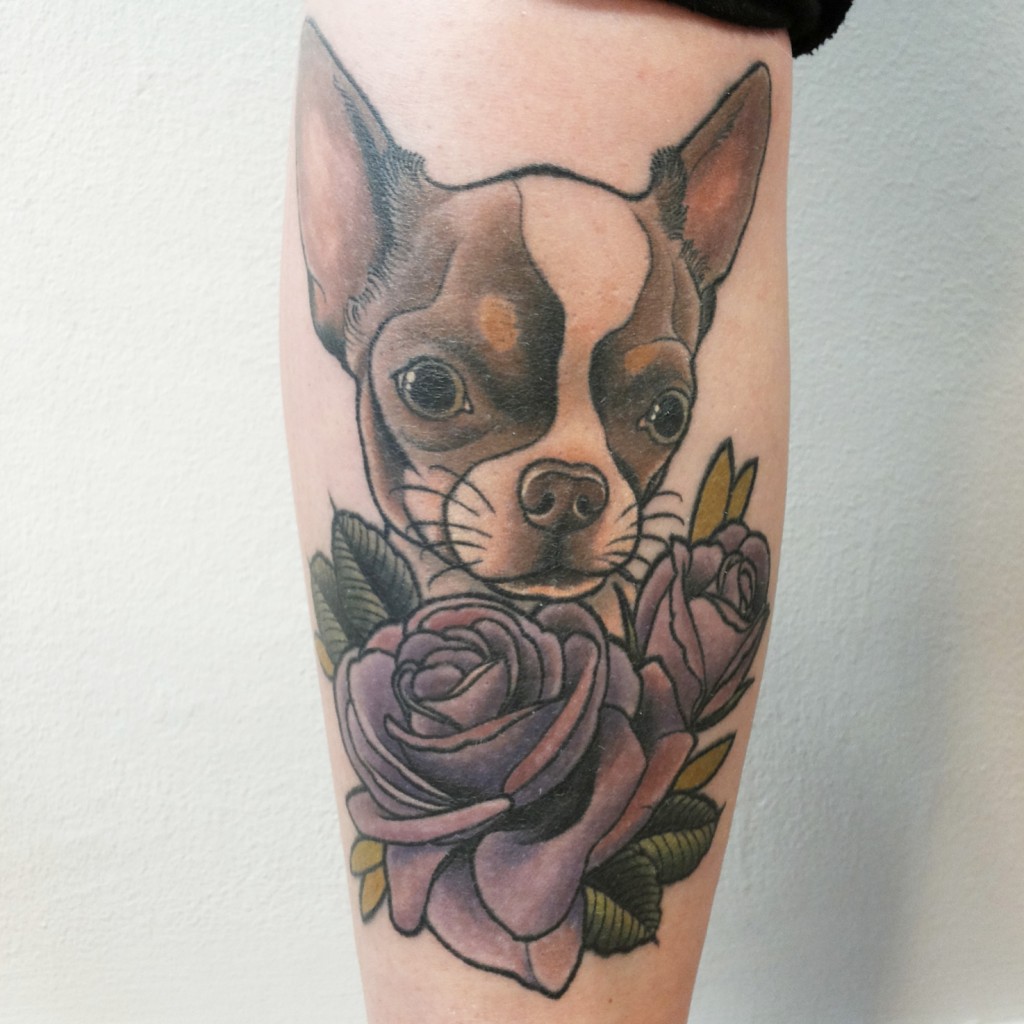 koiratatuointi, lemmikkitatuointi, dog portait, dog tattoo, chihuahua, chihuahua tattoo, chihuahua tatuointi, neo traditional, neotraditional, neo traditional tattoo, zombie tattoo, zombie tattoo helsinki