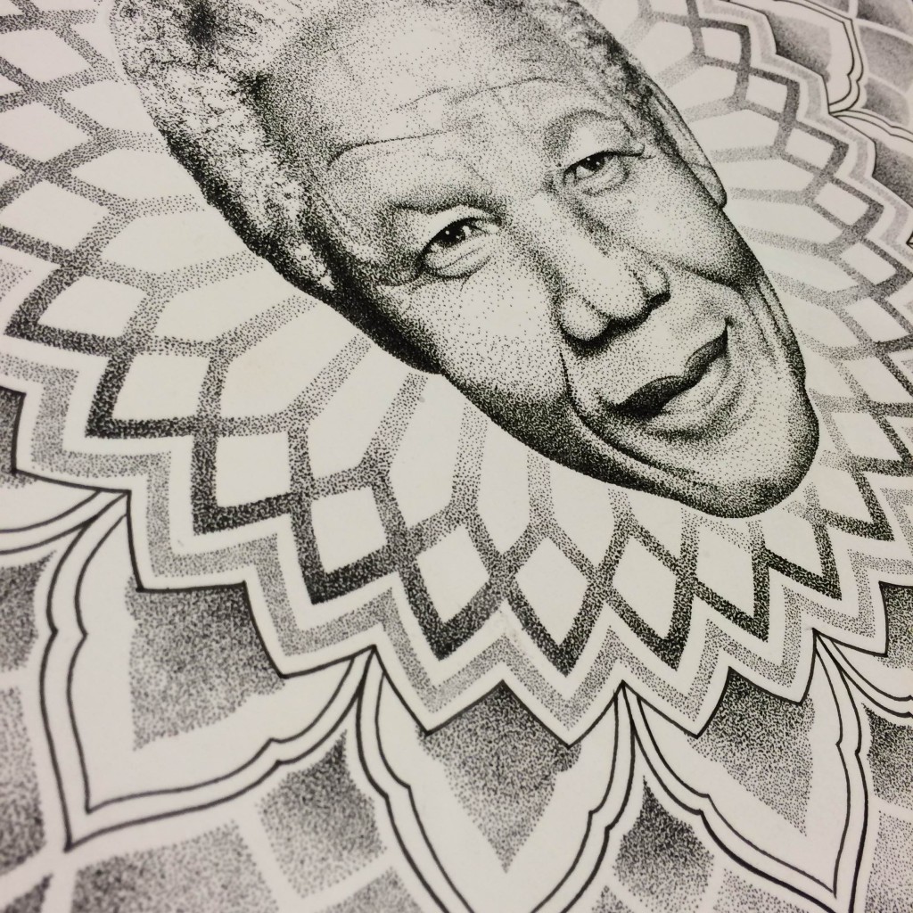 Mandala, Mandela, mandelamandala, nelson mandela, nelsonmandala, drawing, mandala drawing, Sallzombie tattoo, zombie tattoo helsinki