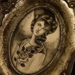 painting, art, tattoo, lady, black & grey